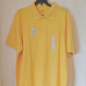 Croft & Barrow Easy Care Lemon Yellow Polo shirt. UPF 15.  Size XL